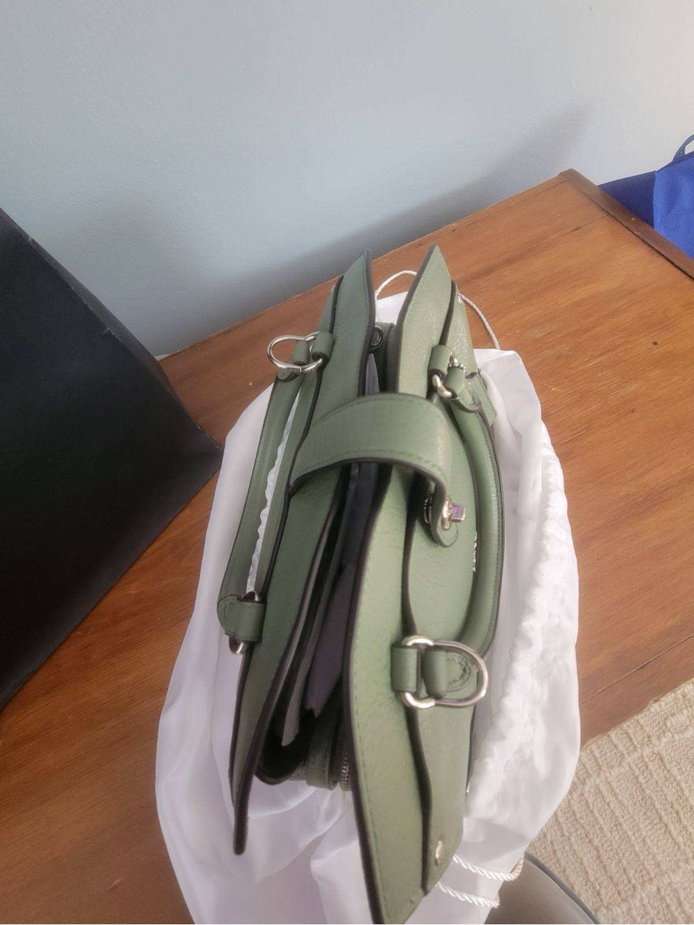 Coach Green Leather Satchel Bag - Picture 4 of 4